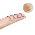 L-Shape Single Cubic Zirconia High Polishing Stainless Steel Nose Stud Ring Classic Style Piercing Jewelry with Zircon Stone