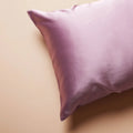 Decorative Bed Big Fashionable Elegant Beautiful 100% Pure Color Full Size Silk Pillow Cover Case