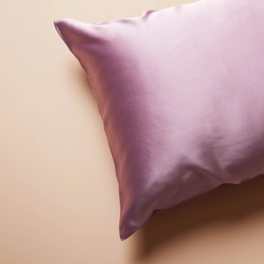 Decorative Bed Big Fashionable Elegant Beautiful 100% Pure Color Full Size Silk Pillow Cover Case