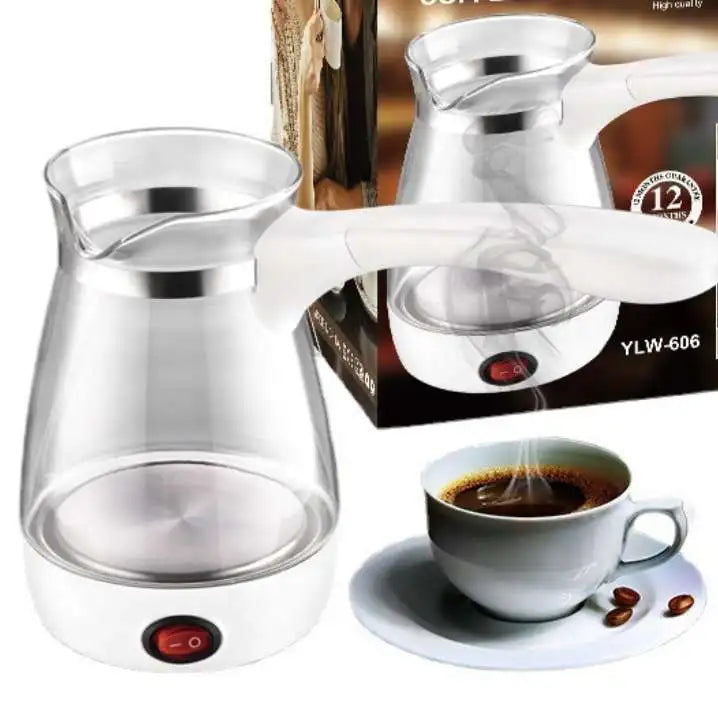 Zogifts 2024 Electric Double-Wall Glass Kettle 220V Turkish Coffee Maker Home Appliance for Brewing Coffee Warm Keeping Feature