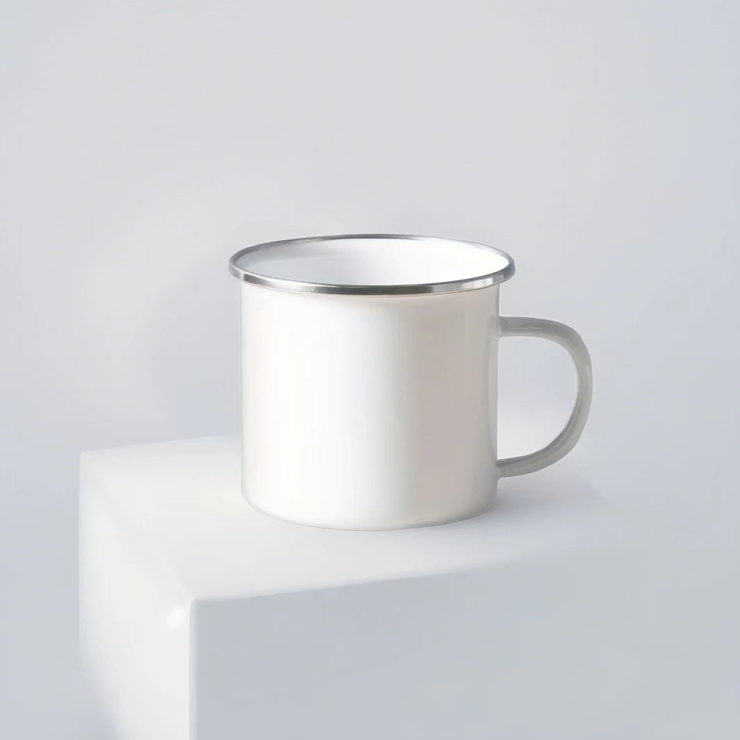 Senny Wholesale 12oz Custom White Enamel Cups Cute Design Custom Printing Camp Steel Cup Low MOQ Products on Sale