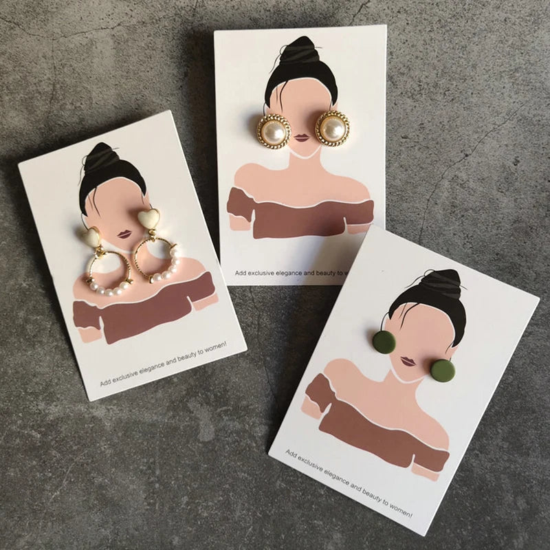 Custom Logo Display Packaging Customized Earring Display Card Earring Paper Card