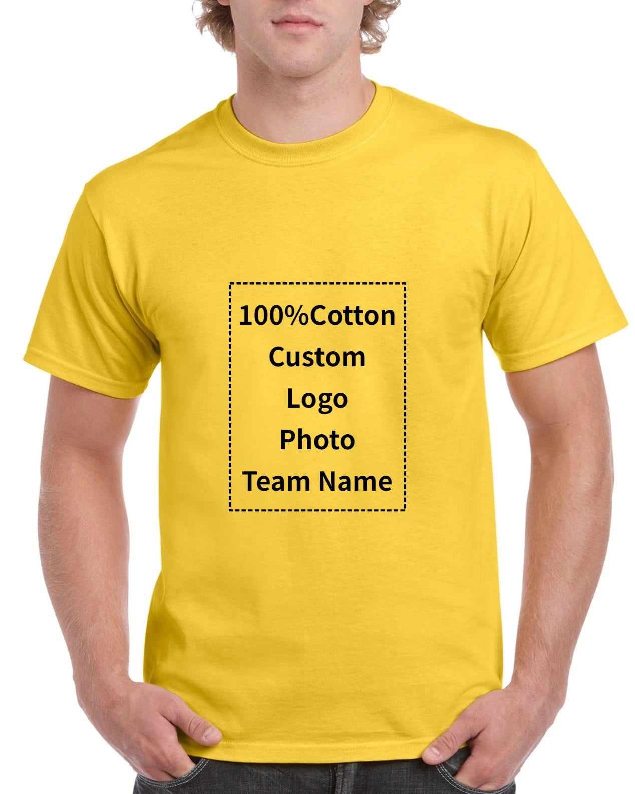 Custom Printed Mens White Tshirts Men T Shirt Fruit of the Loom 100% Cotton Plain Tee Shirts T-Shirt Blank Women Men Tee Shirt