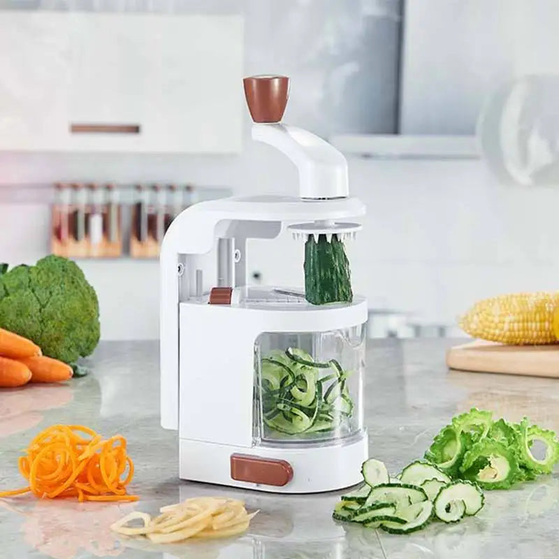 Multifunction Manual Vegetable Spiralizer Slicer Zucchini Spaghetti Maker Mandoline Slicer with Changeable Blades