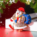 Manufacturer Luxury Metal Merry Christmas Gift Snowflake Santa Claus Enamel Rhinestone Diamond Clothes Lapel Pins Women Brooch