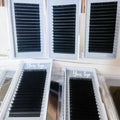 Custom Box Matte Black Volume Lashes Supplies Velvet Lash Extensions Individual Cashmere Mink Silk Eyelash Extensions Trays