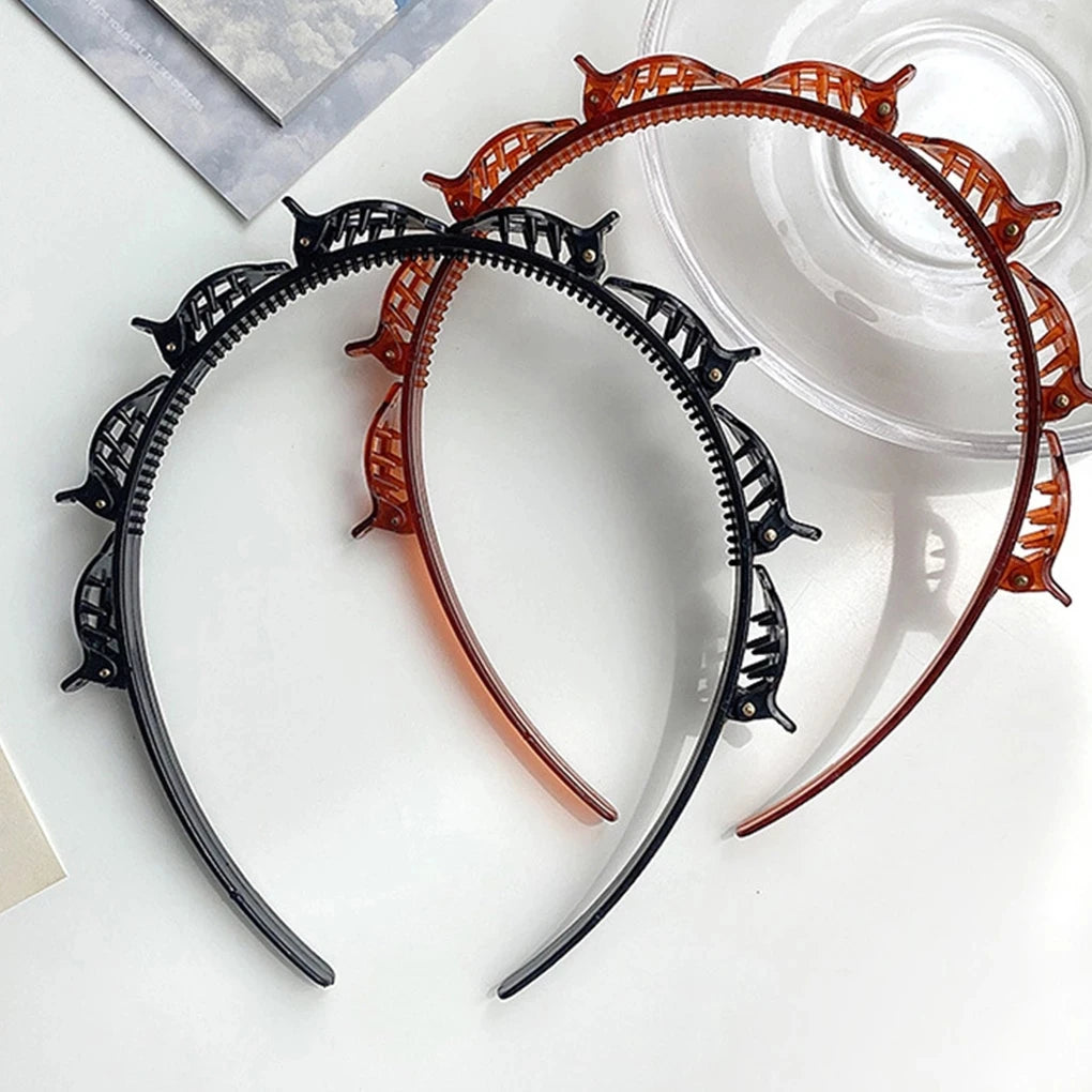 Black Braider Hair Clip Burst Pin Hairdo Bring Hair Hoop Multi-storey Wisp Air Weave Head Hoop Styling Tool