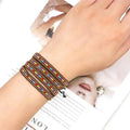 Women's Woven Bohemian Charm Bracelet Miyuki Fashion Round Shaped Small Best Gift Hole Metal Beads Bracelet Multi-Color Bracelet
