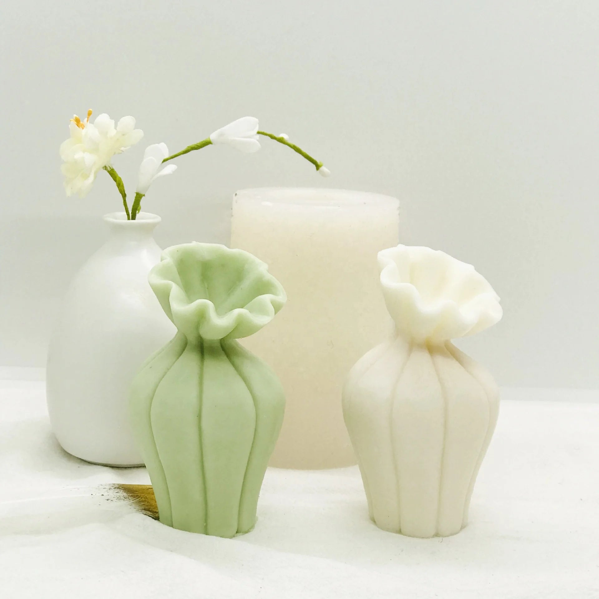 DIY Handmade Vase Soap Plaster Mold 3D Large Vase Silicone Candle Mold