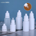 5ml 10ml 15ml 20ml 30ml 50ml 100ml PE White Color Eye Drop Bottle with Tamper Evident Cap Plastic Dropper Bottle