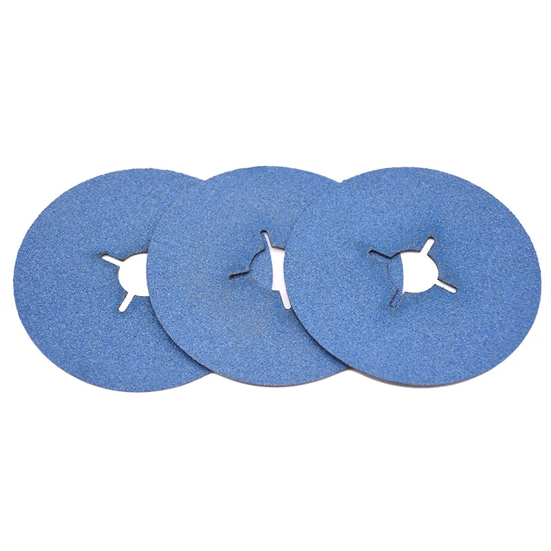 7 Inch Zirconia Fiber Disc for Polishing and Grinding for Metal Works With Round and Cross Holes Blue Color Fiber Discs