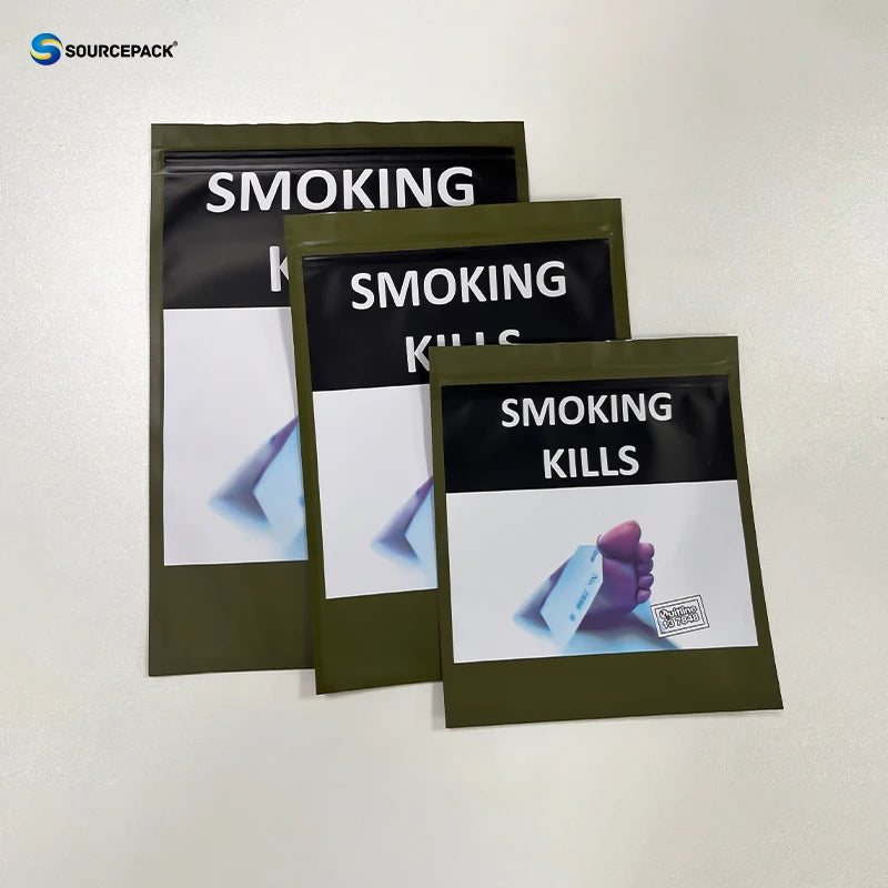 40g Digital Printing Custom Printed Moisture Proof Packaging Plastic Foil Rolling Tobacco Pouch with Zipper