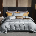 Luxury Linen Bed 100% Cotton Hotel Bedsheets Set Soft Like Egyptian Cotton King Size Flower Comforter Duvet Cover Bedding Set