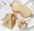 3pcs Satin Set with Elastic Strap Eye Mask Hair Hand Pouch Knit Techniques