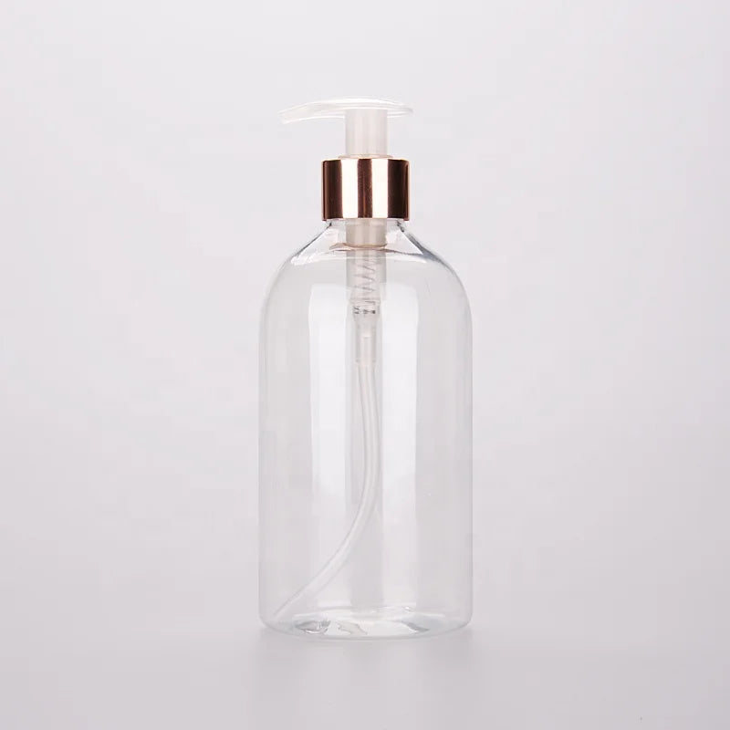 500ml Soap Premium Transparent PET Body Lotion Cylindrical Liquid Plastic Shampoo Perfume Hand Sanitizer Bottles