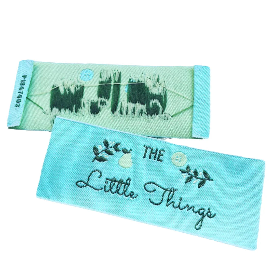 Eco-Friendly Woven Neck Label Delicate Woven Labels Custom Logo Cheap Damask Tags