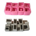 DIY Concrete Flower Pot with Stairs Shape Clay Cement Silicone Molds for Home Garden Concrete Planter Mould Flower Pot Mold