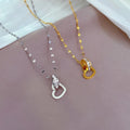 Stainless Steel Heart Ring Charm Necklace Gold Filled NecklaceJewelry for Wife Mama Girlfriend Gift
