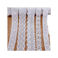 Stock Eco-Friendly Double Wave Edge Natural White Cotton Lace Mesh Fabric Embroidery Ribbon 2.5cm Width for Shoes Bags