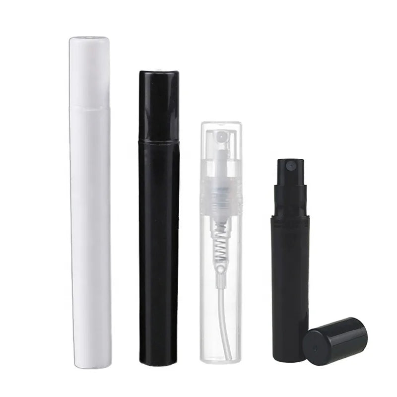 2ml 3ml 5ml 4ml Black White clear Shape Tube PP Perfume Pen Spray Bottle With Push-fit Mist Spray
