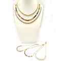 S11071 Bling Jewellery 18K Gold Plated Rectangle CZ Cubic Zirconia Tennis Chain Necklace and Bracelet Jewelry Sets