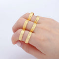 JXX Wholesale Price Fashion Simple Brass Ring Gold Plated Plain Rings Women and Men
