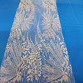 2024 White Wedding Dress Crystal Beads Sequins Luxury Bridal Lace Fabric for Wedding Party