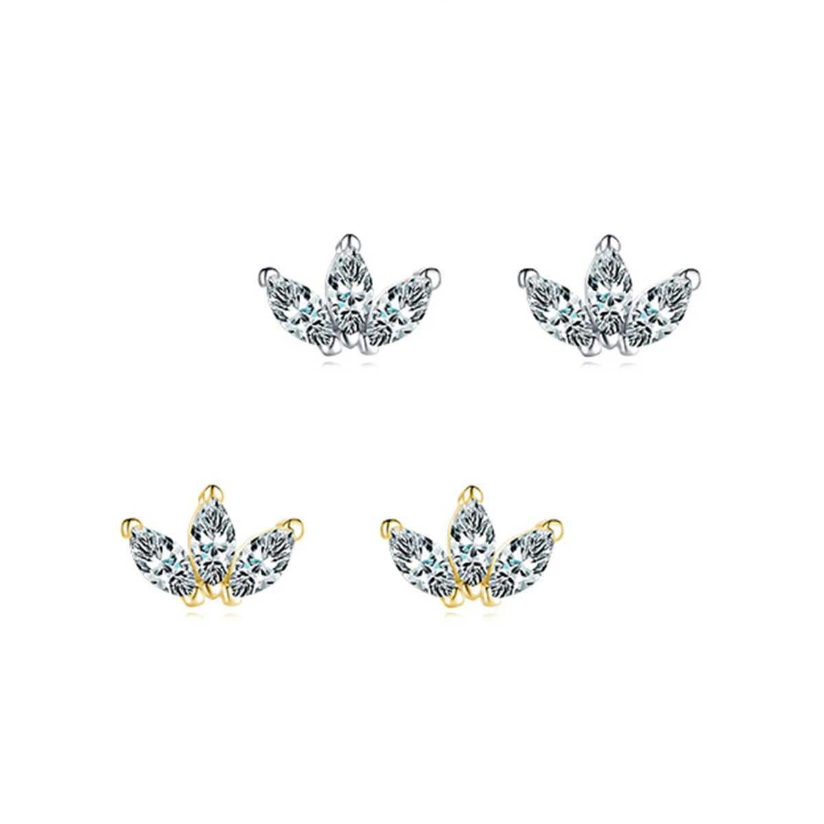 Wholesale 925 Sterling Silver Crown 5A Zircon Stud Earrings Unique Gifts for Women