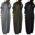 High Quality Islamic Clothing Abaya Hoodies Short Plush Fall and Winter Abaya Hoodies Coat