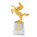 High Quality Horse Head Crystal Trophy Club Horsemanship Equestrian Competition Award Engraved Name Metal Cup Prize