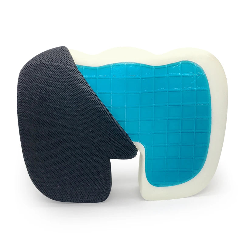 Cooling Gel Seat Cushion Custom Chair Sitting Shock Absorbing Anti Slip Bottom Coccyx Orthopedic Blood Circulation Car Driver