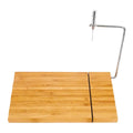 2026 Home and Kitchen Stainless Steel Cheese Slicer Adjustable Bamboo Cheese Cutter Board with Wire for Cutting Box Packed