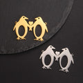 Fashion Stainless Steel Penguin Animal Charm Gold Color Natural Animal Pendant  Jewelry Accessories for Necklace Bracelet