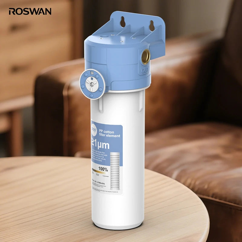OEM 10 Inch 1-Stage Water Filter PP Cotton Sediment 1 Micron Under Sink Point of Use Kitchen Filtration for Home