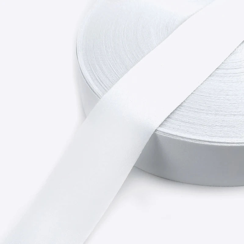 Meetee LCH-113 1-5cm Wholesale White Polyester Webbing for Lanyard Tag Work Permit Special Printing Belt White Webbing