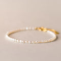 Fashion Jewelry 925 Sterling Silver Bracelets Gold Plated Small Natural Freshwater Pearl Bracelets for Women Girls