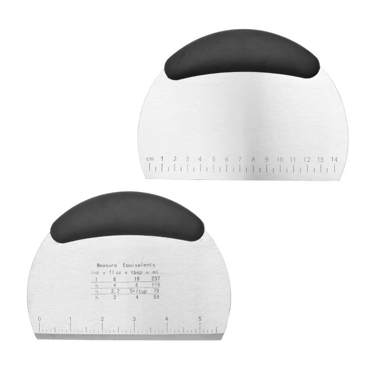 Baking Tools Stainless Steel Pastry Cutter with Scale Dough Scraper for Making Bread