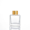 Hot Selling air Odour Storage Container 100ml 200ml 300ml  square Cosmetic Packaging Reed Diffuser Glass Bottle