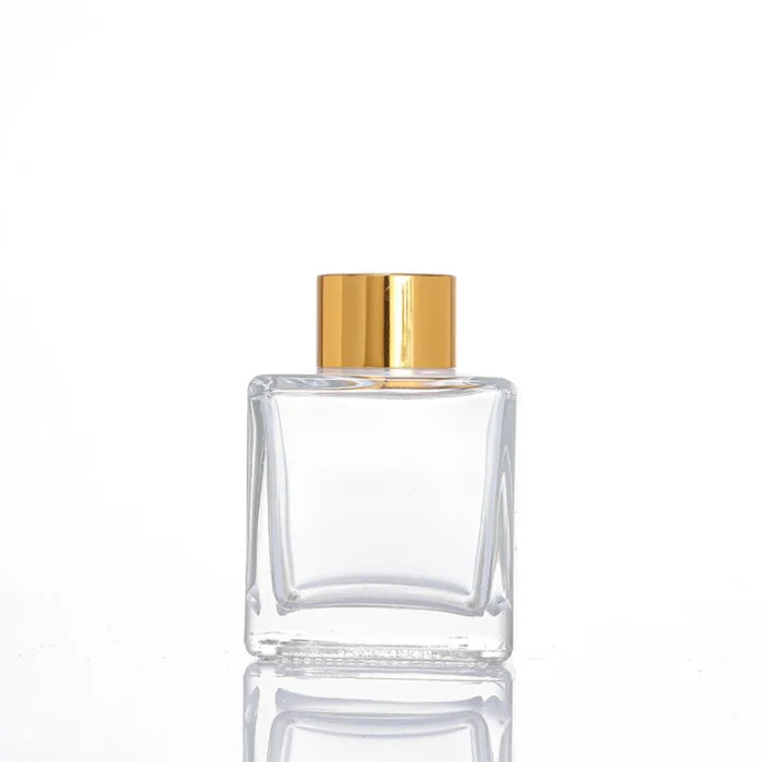 Hot Selling air Odour Storage Container 100ml 200ml 300ml  square Cosmetic Packaging Reed Diffuser Glass Bottle