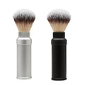 Men's Gift Retractable Aluminum Handle Shaving Brush Synthetic Metal Shaving Soap Brush Traveler Custom