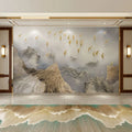 Artistic Conception Landscape Bird Tv Background Wall Cloth Living Room Atmospheric Mural Study Self-Adhesive Wallpaper Sticker