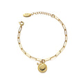 New Arrival Simple 18k Gold Plated Chain Bracelet Fashion Vintage Pearl Shell Charm Bracelet for Women