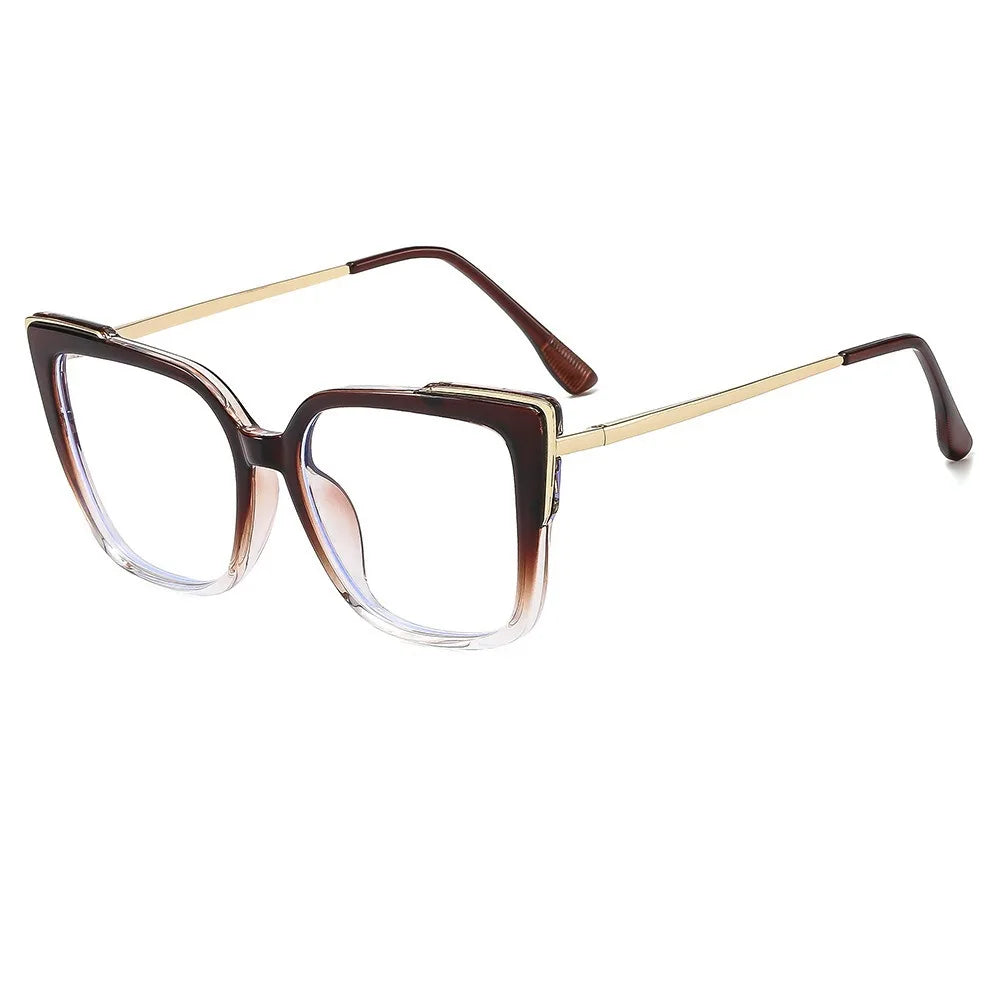 New Trend Gradient Frame Glasses TR90 Antiblue Light Eyeglasses Frames Metal Advanced Sense Fashion Eyeglasses Frames Vintage