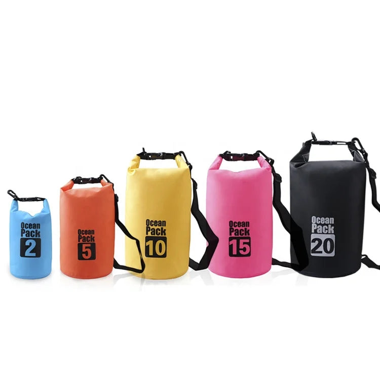 Custom logo Waterproof Pvc Ocean Pack Dry Bag 5l 10l 15l 20l Water Sports Outdoor Waterproof Dry Bag