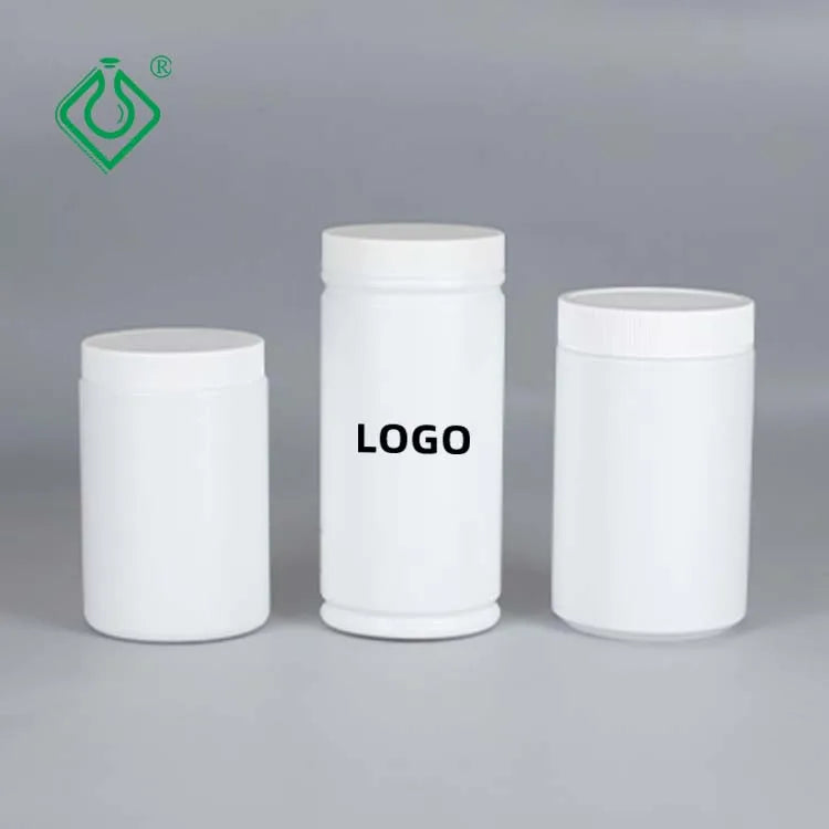 1L Wholesale Large Plastic HDPE White Food Grade Whey Protein Powder Container Medicine Pills Packaging Jars
