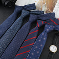 New Designer Men's Ties Luxury 7cm Wedding Ties Jacquard Woven Men Plaid Strip Floral Necktie Fashion Accessories