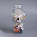 12 oz for Clear Plastic Dog Shape Storage Containers 350 ml Empty Rubber Band Headdress Toy for Skin Care Serum Face Mask Blush