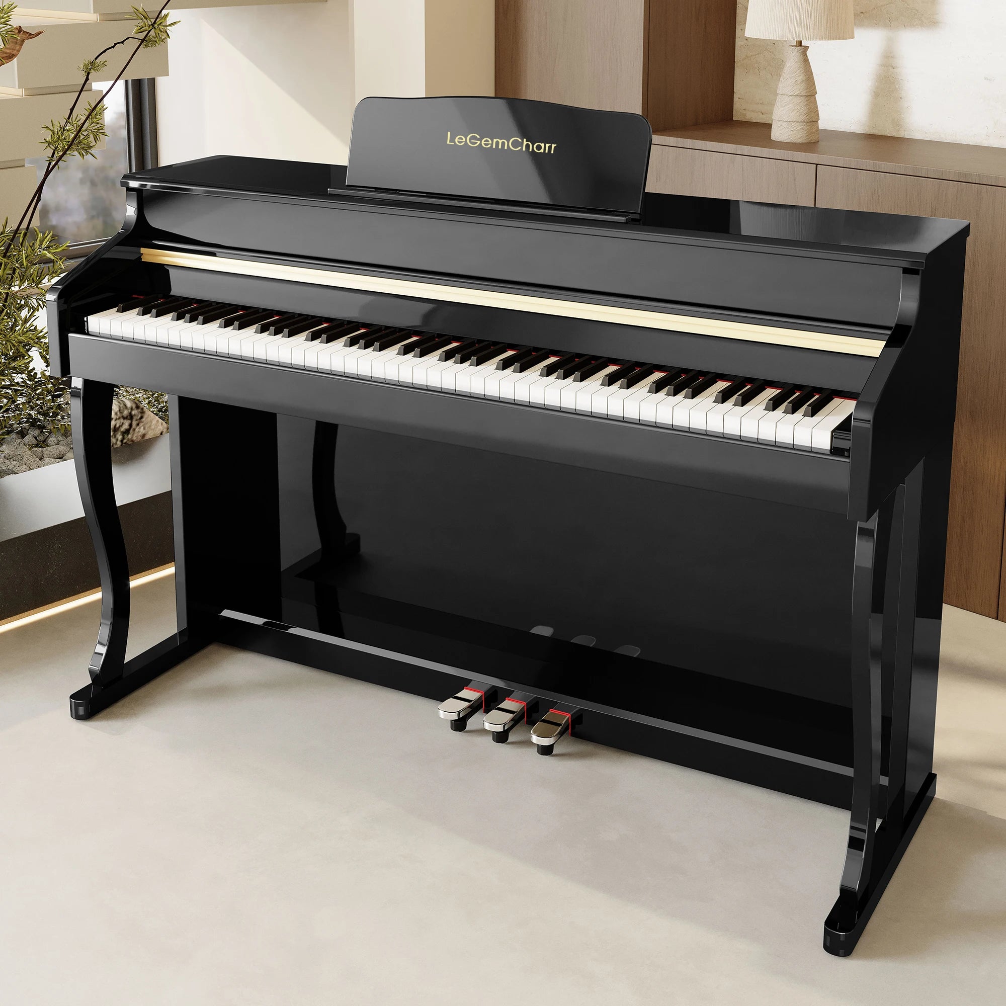 LeGemCharr Digital Piano 88 Weighted Keys Digital Piano Electrico Instrumentos Musicales Piano Profecional