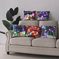 DaiRui Wholesale Christmas Design LED Light Polyester Fabric Cushion Covers Decorative Home