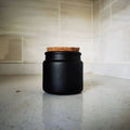 Empty Matte Black Bottle Glass Candle Jar Pot Vessel With Cork Lid 100ml 4oz Candle Vessel on Sale